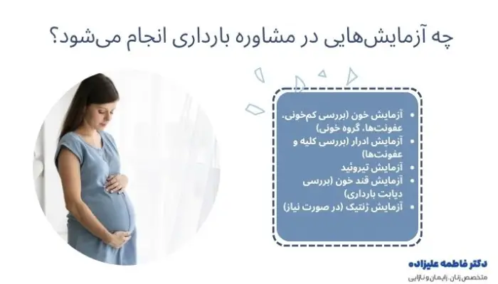 آزمایش های مشاوره بارداری